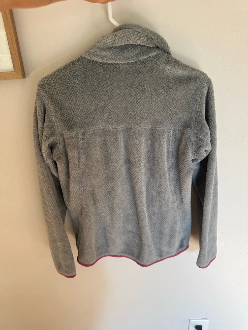 Patagonia Gray Fleece Pullover with Pink Accents - Picture 2 of 2